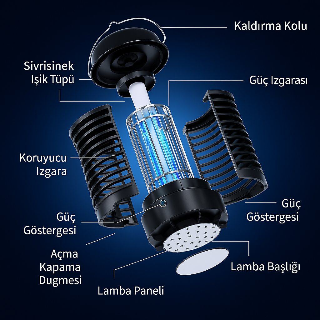 Sivrix Sessiz Sinek Kovucu Lamba – Kimyasalsız Koruma, Huzurlu Uyku