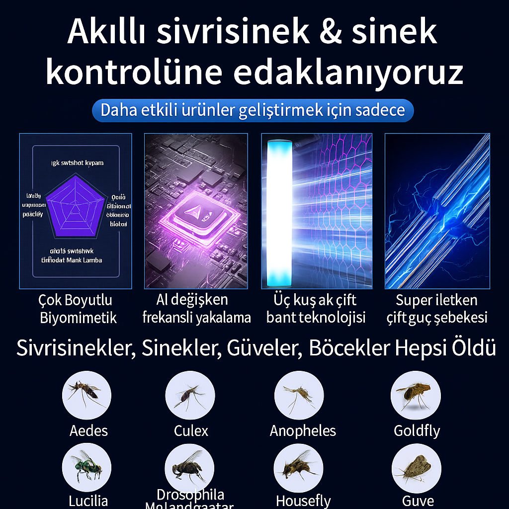 Sivrix Sessiz Sinek Kovucu Lamba – Kimyasalsız Koruma, Huzurlu Uyku